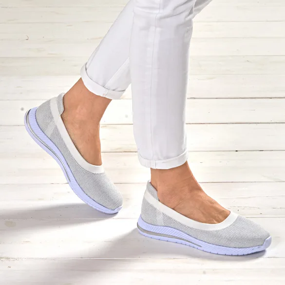 Pagen Ballerina "Sporty" weiß - 3Pagen - FashionsVida