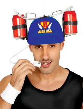 Trinkhelm Beerman Anti-Durst-Helm für Erwachsene blau - FIESTAS GUIRCA, S.L. - FashionsVida