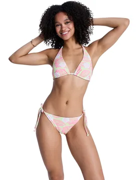 Top de Bikini de mujer Hibiscus Hype Tiki Tri - Roxy - FashionsVida