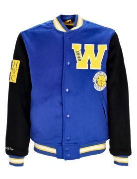 Giubbotto College Uomo Nba Team Legacy Varsity Jacket Golwar Royal/black