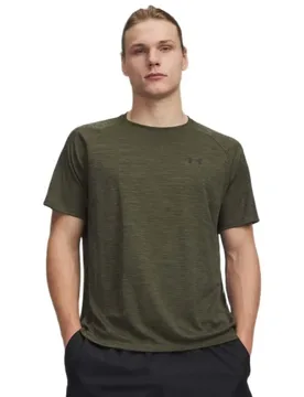 T-shirt à Manches Courtes Tech Textured Black / Green 2XL - Under armour - FashionsVida