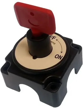 Battery Main Circuit Disconnector With Removable Handle 250a Black 67 mm unisex - Goldenship - FashionsVida