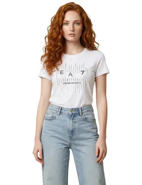 Ea7 Damen T-Shirt Weiß 512811