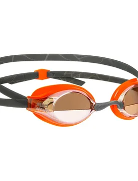Record Breaker Nano Mirror Swimming Goggles Orange One Size Men,Women - Mad Wave - FashionsVida