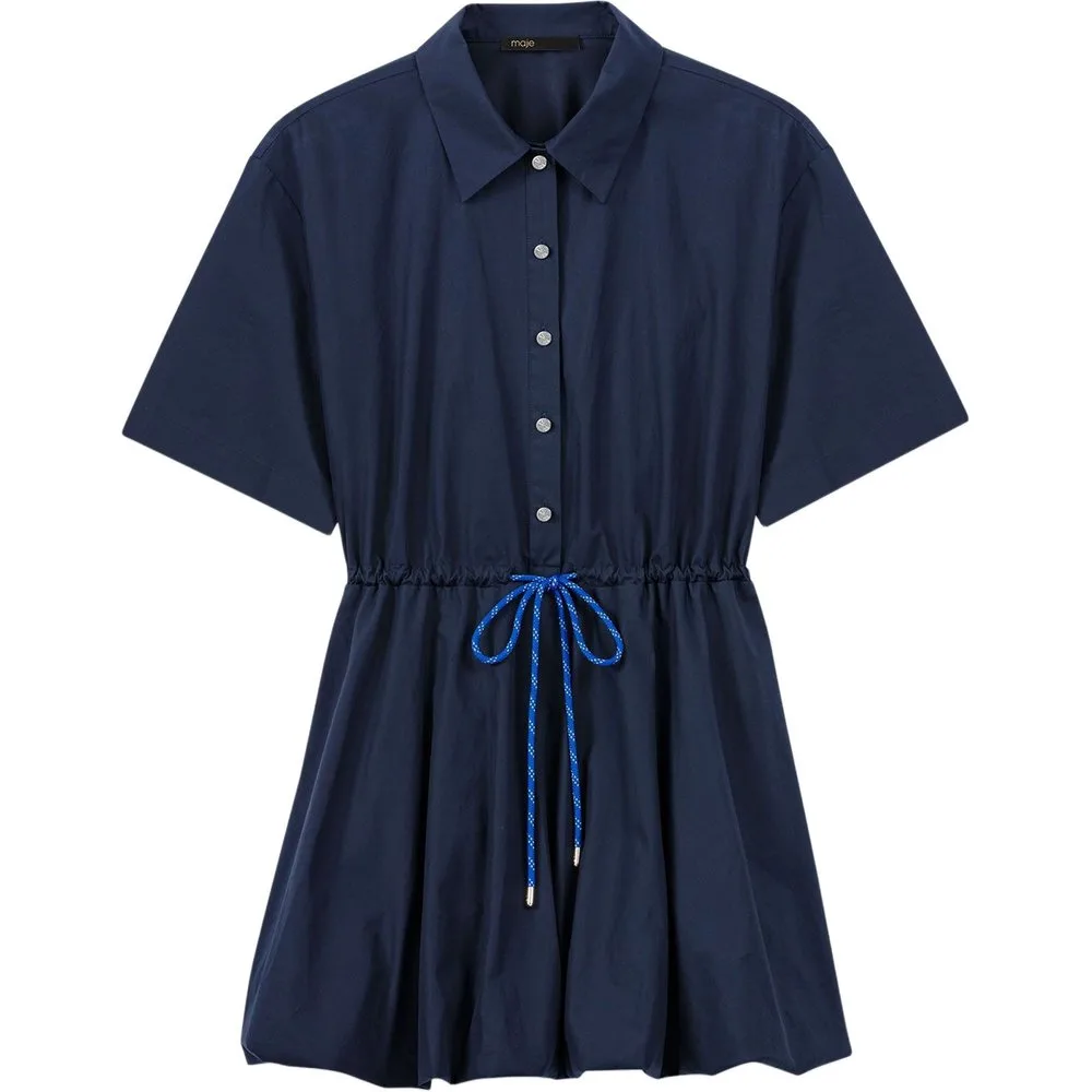 Vestido camisero corto de algodón - Maje - FashionsVida