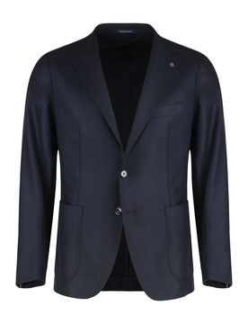 Single-Breasted 2-Button Wool-Cashmere Blazer