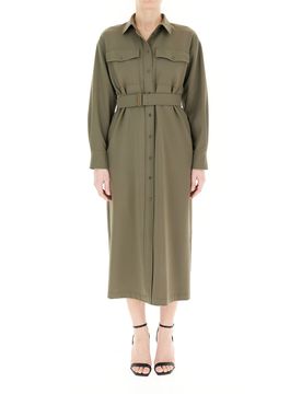 Chemisier con cintura VERDE MILITARE 42