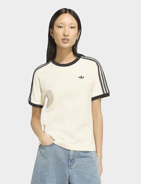 Womens T-shirt 3-stripes - Bianco, bianco bianco Donna taglia XS
