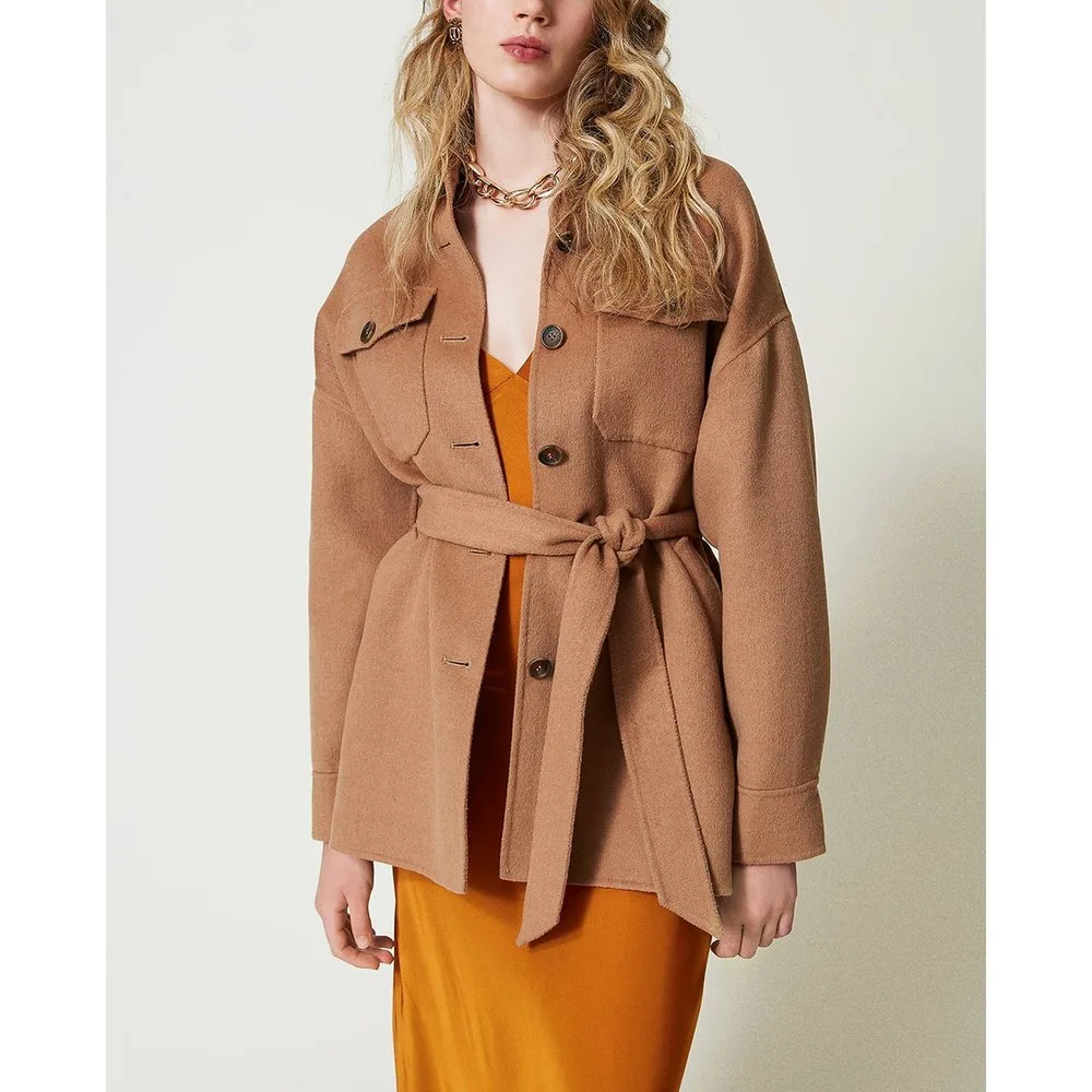 Gabán de mujer de paño doble - Twinset - FashionsVida