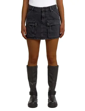 Minigonna Cargo Worn In Black Obsidian 24