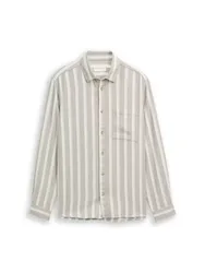 XL structured striped shirt male