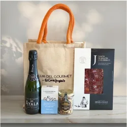 BOLSA TARDEO - Champagne, jamón ibérico y conservas