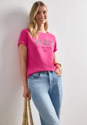 T-Shirt mit Wording Artwork female Pink