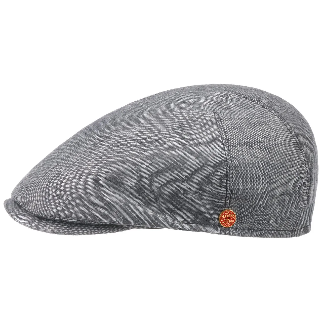 Sidney Linen Flat Cap by - grey - Size: 57 cm - Mayser - FashionsVida