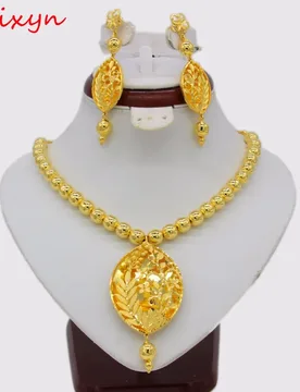 Adixyn Vintage Necklace/Earrings Jewelry Set For Women Gold Color/Copper Ethiopian Arabic India Party Gifts - Aliexpress - FashionsVida