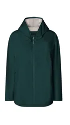 Giubbotto lungo con cappuccio Donna DAWA Salamander Green