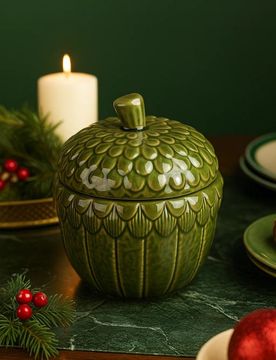 Scatola portaoggetti con coperchio - verde
