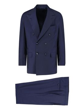 Kiton Completo doppiopetto in lana
