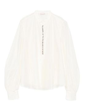 Camicia blusa bianca con manica a palloncino