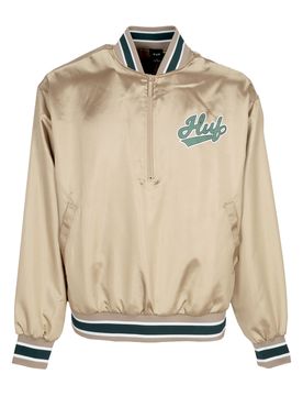 Giubbotto Bomber Uomo Pop Fly Satin Baseball Jacket Tan