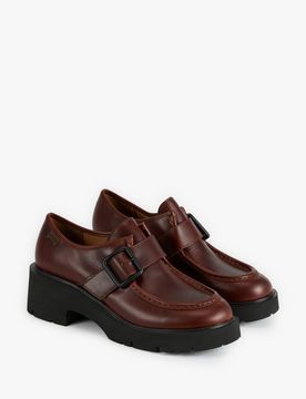 Camper Mocassins à talon en cuir
