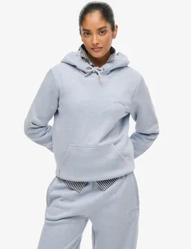 Superdry Damen Essential Hoodie mit Logostickerei Light Blue - Größe: 40 - 64.99 - FashionsVida