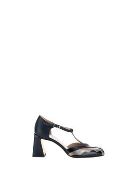 Décolleté in pelle NERO 40