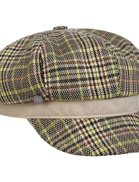 Manija Cotton Newsboy Cap by - black-beige - Damen - Size: One Size - Lierys - FashionsVida