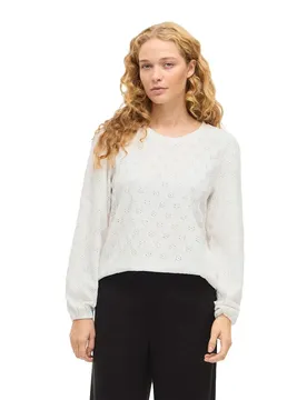 Maglietta A Maniche Lunghe Asta O-neck Top Snow White XL