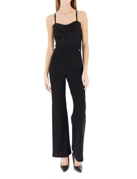 Jumpsuit con ricamo NERO L