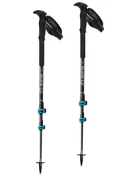 Bâtons de trekking en carbone - B Light Saphir Carbone Alu en Aluminium - Noir