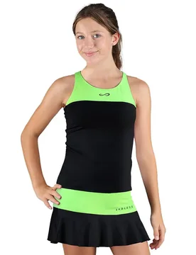 Lace Sleeveless T-shirt Black Green 10-12 Years - Endless - FashionsVida