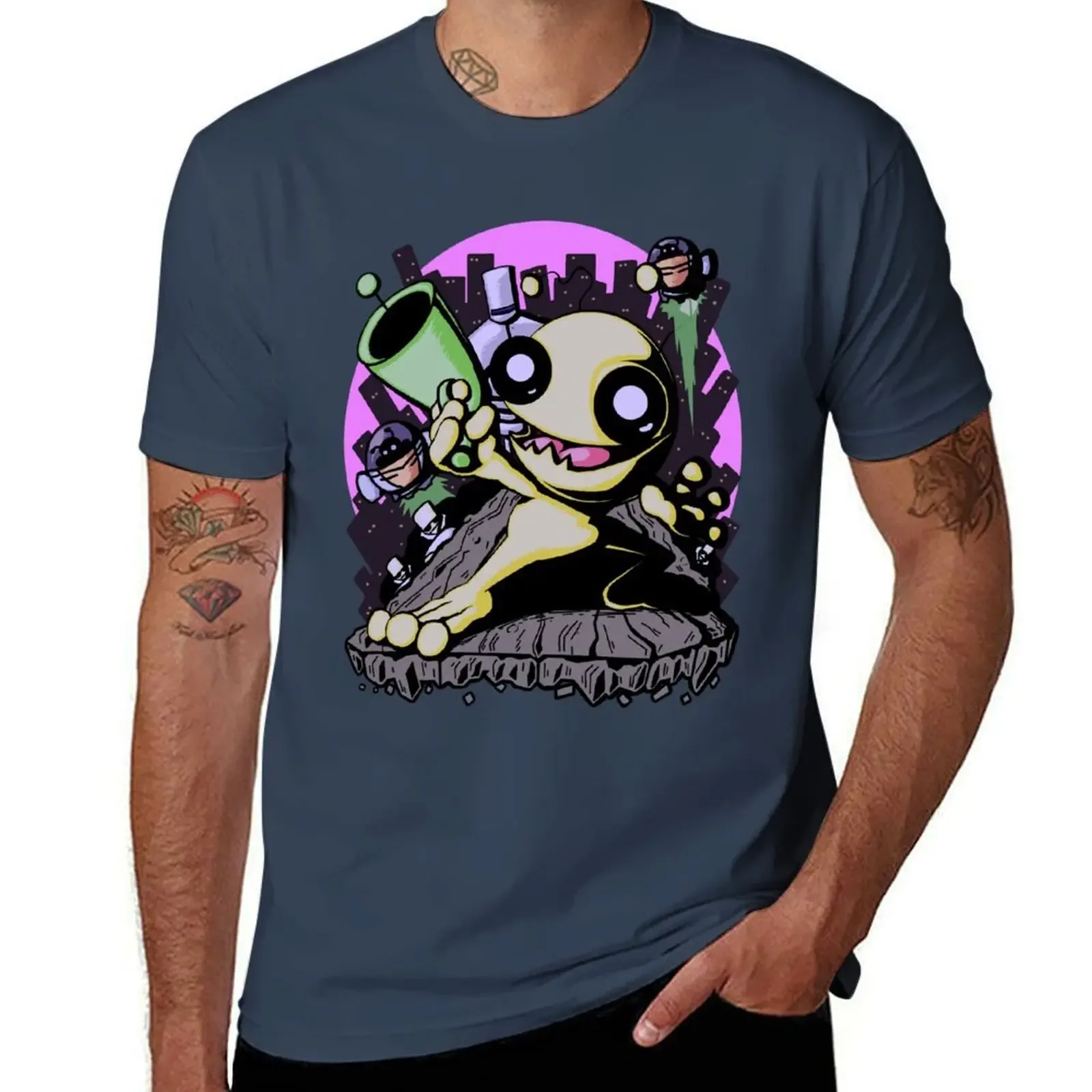Alien Hominid T-Shirt Work Outdoor Short Sleeve Tee - Aliexpress - FashionsVida