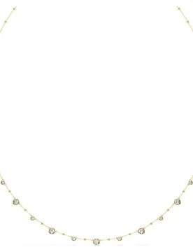 Collana Imber, Taglio Round, Bianca, Finitura oro 18K OS - Swarovski - FashionsVida