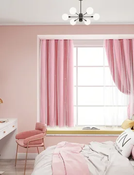 Pieza Cortina transparente con estrella hueca, cortina de encaje de doble capa de poliéster, cortina oscurecedora para sala de estar y dormitorio, es - Shein - FashionsVida