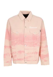 Giubbotto Jeans Uomo Mountain Print Astro Denim Jacket Pink