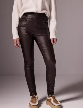 Street One Hose im Leder-Look female Rot