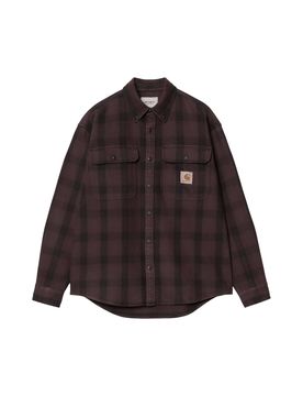 L/S Edmands check Shirt camicione a quadri in cotone - Natural / Palisander