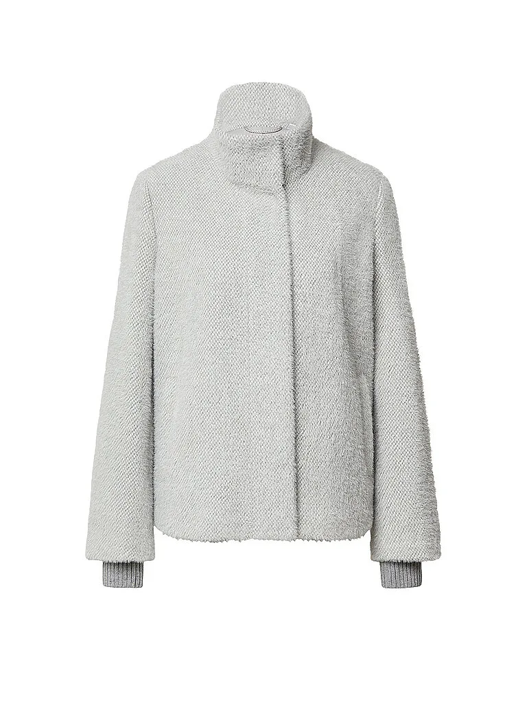 Jacke in Felloptik hellgrau 44 damen - Comma - FashionsVida