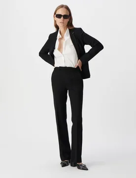 Pantalón de vestir de mujer tipo campana con bolsillos - IKKS - FashionsVida