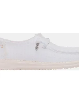 Zapatos de cordones de mujer en tejido con charm - HeyDude - FashionsVida