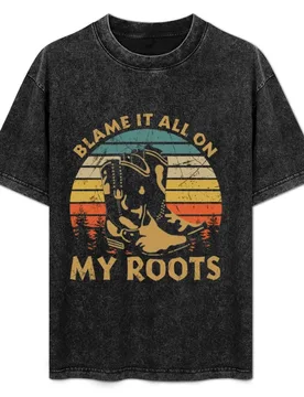 Blame it all on my old Roots T-Shirt Simple Casual Short Sleeve Tee - Aliexpress - FashionsVida