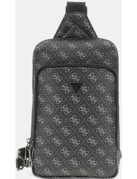 Bandolera de hombre tipo crossover de formato vertical con estructura alargada - Guess - FashionsVida