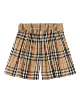 BURBERRY Check Cotton Shorts