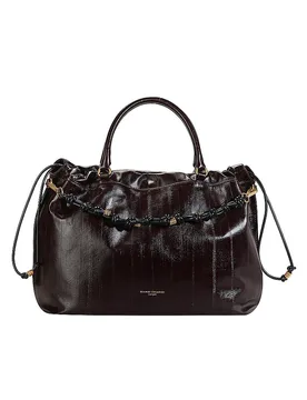 Borsa in pelle - Borsa a mano MORGANA rosso scuro - GIANNI CHIARINI - FashionsVida