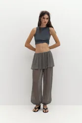 Sarouel Trousers With Skirt Detail (Size: )