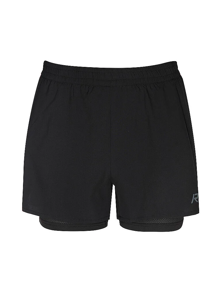 Pantalones cortos de running para mujer Makela 2en1 negro 38 - Rukka - FashionsVida