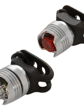 Luz brightspot set luces plata led kit luces bicicleta Plata (UNICA)