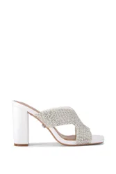Paparazzi Pearl Block' Heels - White - Size: 7