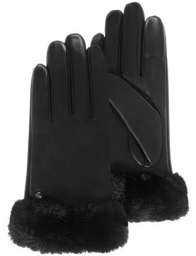 Gants cuir bord fourrure Noir noir 7